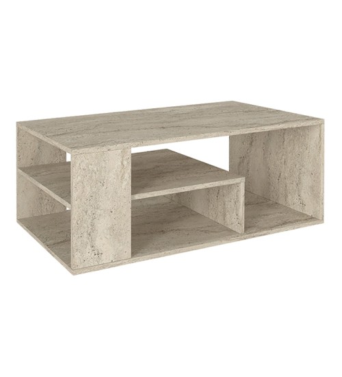 Τραπεζάκι σαλονιού χρώμα travertine 110x60x42εκ.