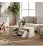 Τραπεζάκι σαλονιού χρώμα travertine 110x60x42εκ.