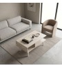 Τραπεζάκι σαλονιού χρώμα travertine 90x54x39,6εκ.