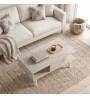 Τραπεζάκι σαλονιού χρώμα travertine 90x54x39,6εκ.
