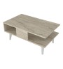 Τραπεζάκι σαλονιού χρώμα travertine 90x54x39,6εκ.