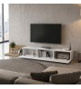 Έπιπλο τηλεόρασης επεκτεινόμενο χρώμα sapphire oak - λευκό 260x41,8x33,5εκ.
