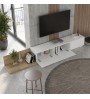 Έπιπλο τηλεόρασης επεκτεινόμενο χρώμα sapphire oak - λευκό 260x41,8x33,5εκ.