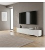 Έπιπλο τηλεόρασης επεκτεινόμενο χρώμα sapphire oak - λευκό 260x41,8x33,5εκ.