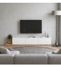 Έπιπλο τηλεόρασης επεκτεινόμενο χρώμα sapphire oak - λευκό 260x41,8x33,5εκ.