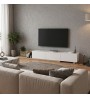 Έπιπλο τηλεόρασης επεκτεινόμενο χρώμα sapphire oak - λευκό 260x41,8x33,5εκ.