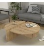 Τραπεζάκι σαλονιού χρώμα sapphire oak Ø85x35εκ.