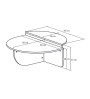 Τραπεζάκι σαλονιού χρώμα sapphire oak Ø85x35εκ.
