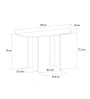 Κονσόλα χρώμα sapphire oak 120x35x75εκ.