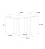 Κονσόλα χρώμα travertine 120x35x75εκ.