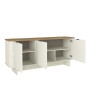 Μπουφές χρώμα ivory - sepet oak 180x47x76,6εκ.