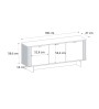 Μπουφές χρώμα ivory - sepet oak 180x47x76,6εκ.