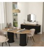 Μπουφές χρώμα μαύρο - sepet oak 180x47x76,6εκ.