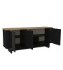 Μπουφές χρώμα μαύρο - sepet oak 180x47x76,6εκ.
