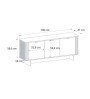 Μπουφές χρώμα μαύρο - sepet oak 180x47x76,6εκ.
