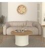 Τραπεζάκι σαλονιού χρώμα ivory - sepet oak Ø85x43,2εκ.