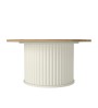 Τραπεζάκι σαλονιού χρώμα ivory - sepet oak Ø85x43,2εκ.
