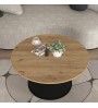 Τραπεζάκι σαλονιού χρώμα μαύρο - sepet oak Ø85x43,2εκ.