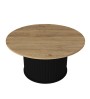 Τραπεζάκι σαλονιού χρώμα μαύρο - sepet oak Ø85x43,2εκ.