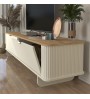 Έπιπλο τηλεόρασης χρώμα ivory - sepet oak 180x47x45,6εκ.