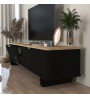 Έπιπλο τηλεόρασης χρώμα μαύρο - sepet oak 180x47x45,6εκ.