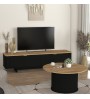 Έπιπλο τηλεόρασης χρώμα μαύρο - sepet oak 180x47x45,6εκ.