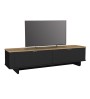 Έπιπλο τηλεόρασης χρώμα μαύρο - sepet oak 180x47x45,6εκ.