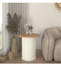Τραπεζάκι βοηθητικό χρώμα ivory - sepet oak Ø50x53,2εκ.