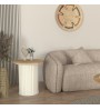 Τραπεζάκι βοηθητικό χρώμα ivory - sepet oak Ø50x53,2εκ.