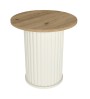 Τραπεζάκι βοηθητικό χρώμα ivory - sepet oak Ø50x53,2εκ.