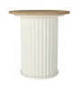 Τραπεζάκι βοηθητικό χρώμα ivory - sepet oak Ø50x53,2εκ.