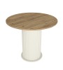 Τραπέζι χρώμα ivory - sepet oak Ø90x77,7εκ.
