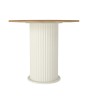 Τραπέζι χρώμα ivory - sepet oak Ø90x77,7εκ.