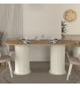 Τραπέζι χρώμα ivory - sepet oak 180x90x77,7εκ.