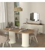 Τραπέζι χρώμα ivory - sepet oak 180x90x77,7εκ.