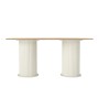 Τραπέζι χρώμα ivory - sepet oak 180x90x77,7εκ.
