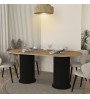 Τραπέζι χρώμα μαύρο - sepet oak 180x90x77,7εκ.