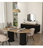Τραπέζι χρώμα μαύρο - sepet oak 180x90x77,7εκ.