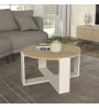 Τραπεζάκι σαλονιού χρώμα rota oak - sandstone Ø70x38εκ.