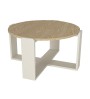 Τραπεζάκι σαλονιού χρώμα rota oak - sandstone Ø70x38εκ.