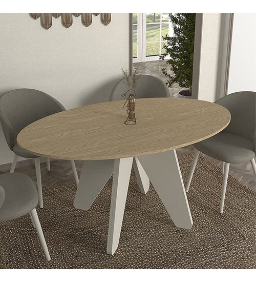 Τραπέζι χρώμα rota oak - sandstone 150x90x75εκ.