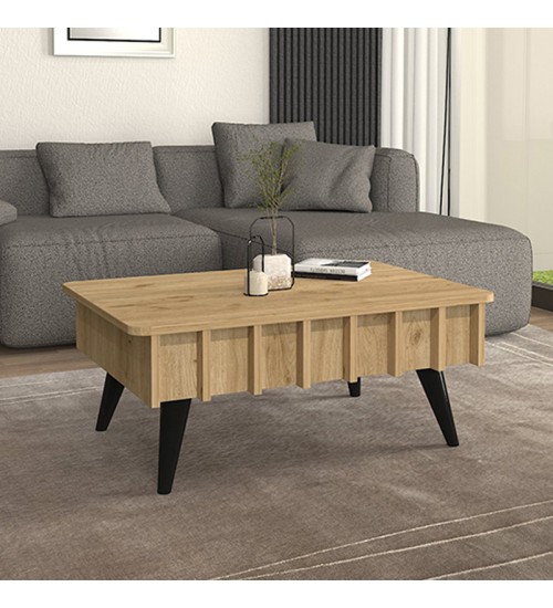 Τραπεζάκι σαλονιού χρώμα sepet oak 90x59,6x36,8εκ.