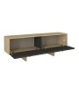 Έπιπλο τηλεόρασης χρώμα Rota oak - Ανθρακί 150x35x51,3εκ.