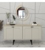 Καθρέπτης τοίχου Sevilla Μegapap χρώμα sandstone - travertine 59,2x2,2x69εκ.