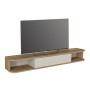 Έπιπλο τηλεόρασης επιτοίχιο με LED χρώμα Sepet oak - Sandstone 150εκ.