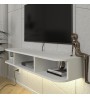 Έπιπλο τηλεόρασης επιτοίχιο με LED χρώμα λευκό 120x29,6x19,2εκ.