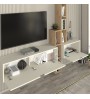 Σύνθεση τηλεόρασης επιτοίχια Edgar χρώμα sandstone - sepet oak 198,4x29,6x148,5εκ.