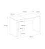 Γραφείο εργασίας χρώμα sepet oak - λευκό 120x60x73,2εκ.