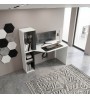 Γραφείο εργασίας χρώμα ανθρακί - λευκό 121,8x59,6x131,8εκ.