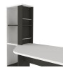 Γραφείο εργασίας χρώμα ανθρακί - λευκό 121,8x59,6x131,8εκ.